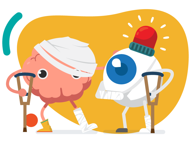 Injured Brain and Eye