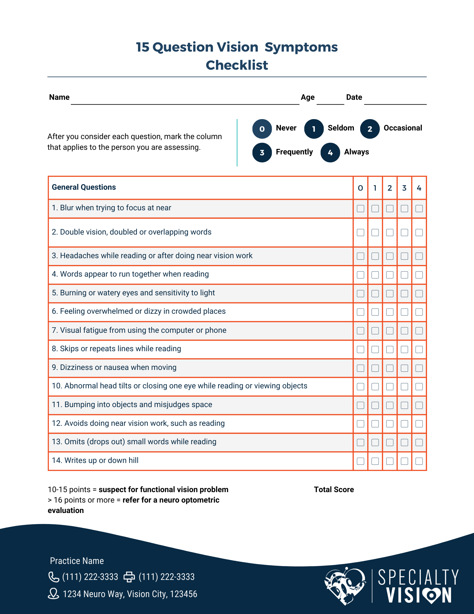 Neuro Referral Template Pack - Specialty Vision